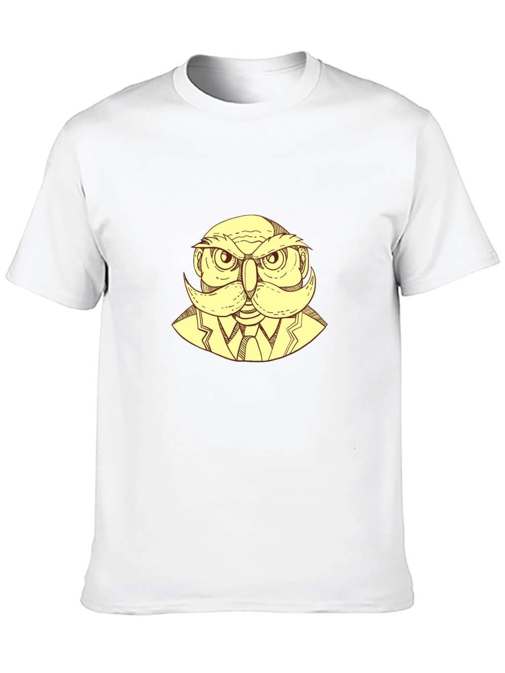 Owl Gentleman Graphic T-Shirt - Black