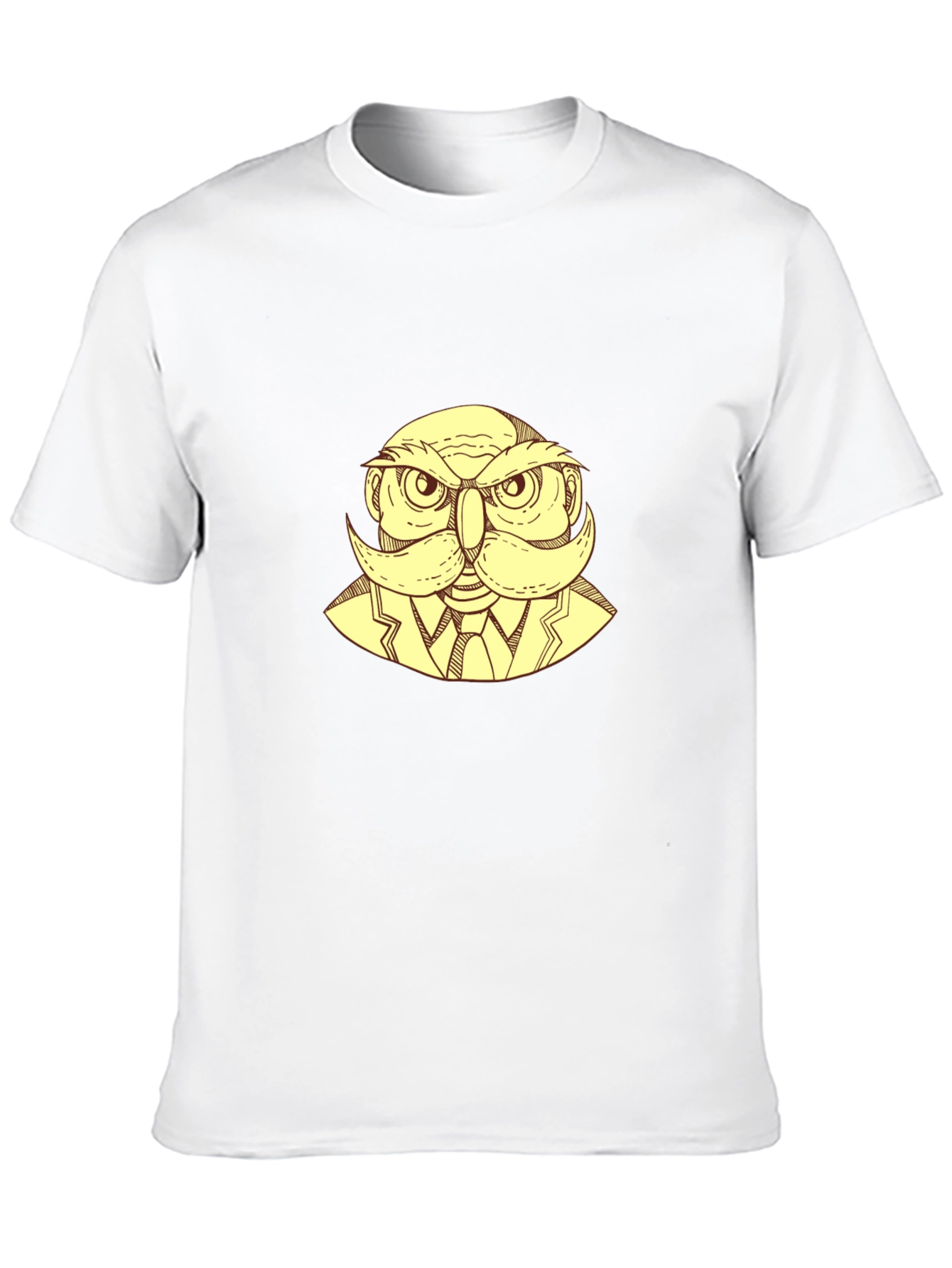 Owl Gentleman Graphic T-Shirt - Black