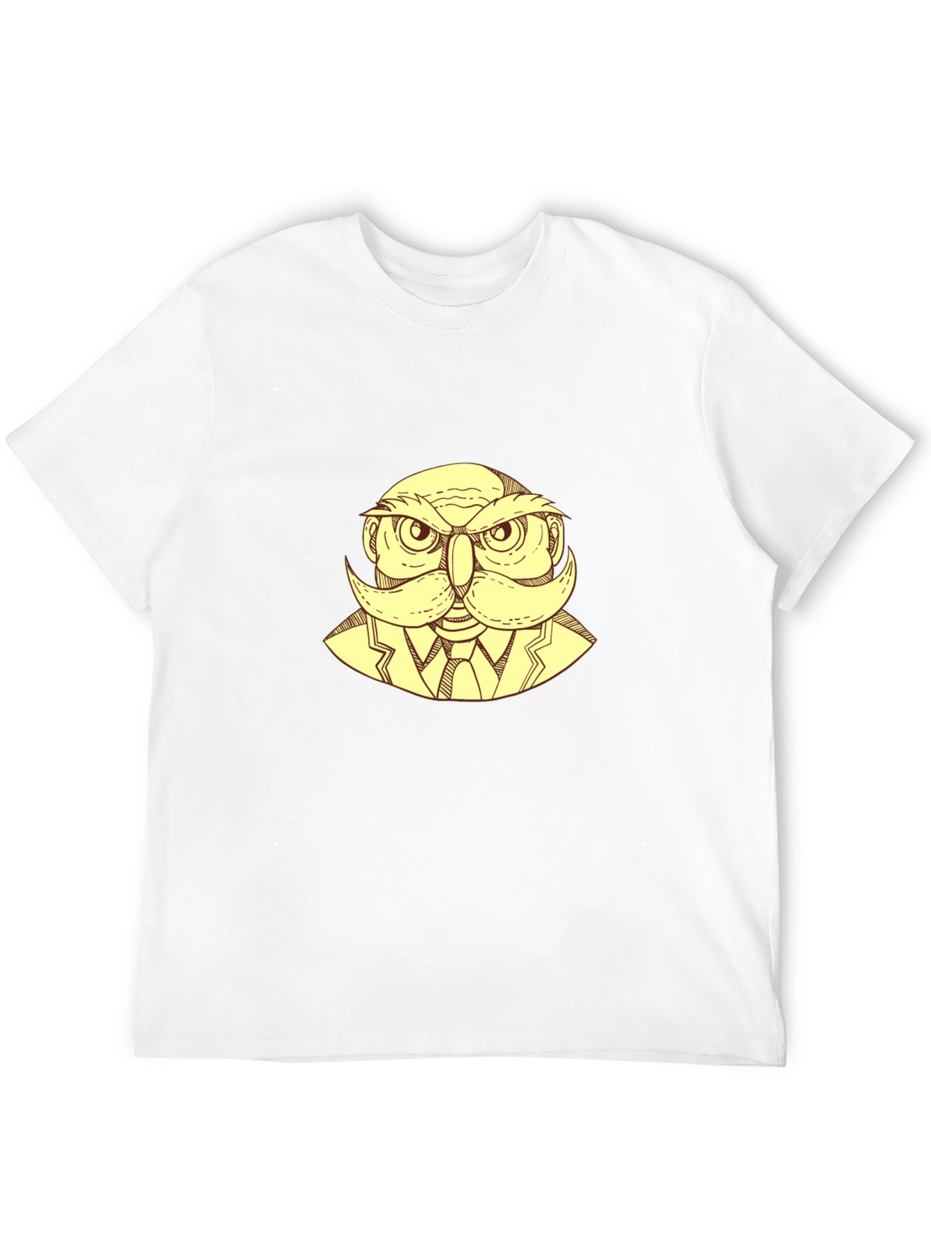 Owl Gentleman Graphic T-Shirt - Black