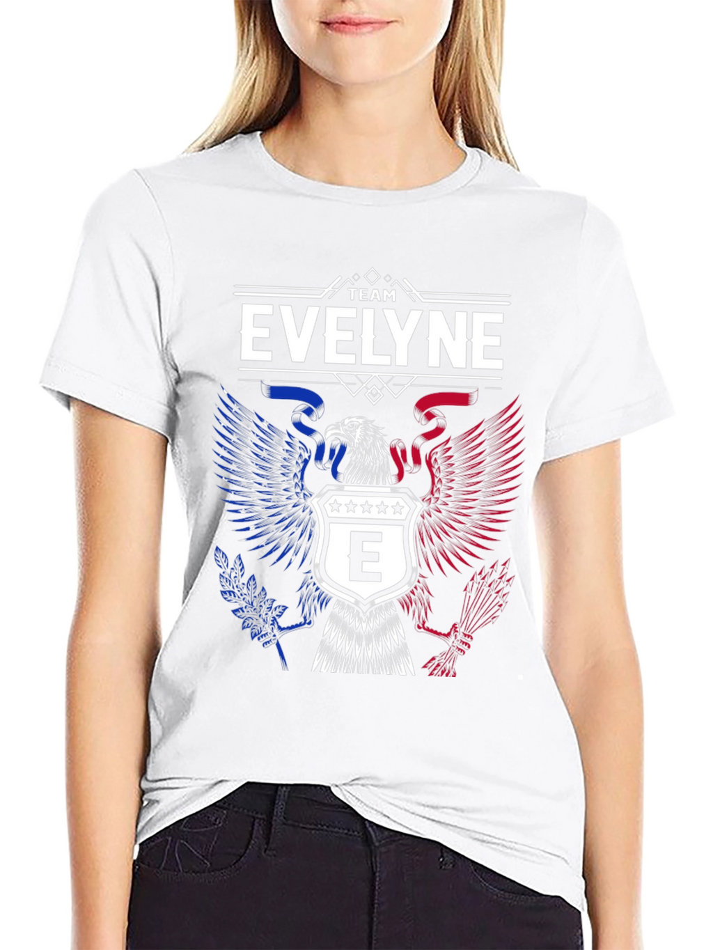 Team Evelyne Patriotic Eagle Graphic T-Shirt