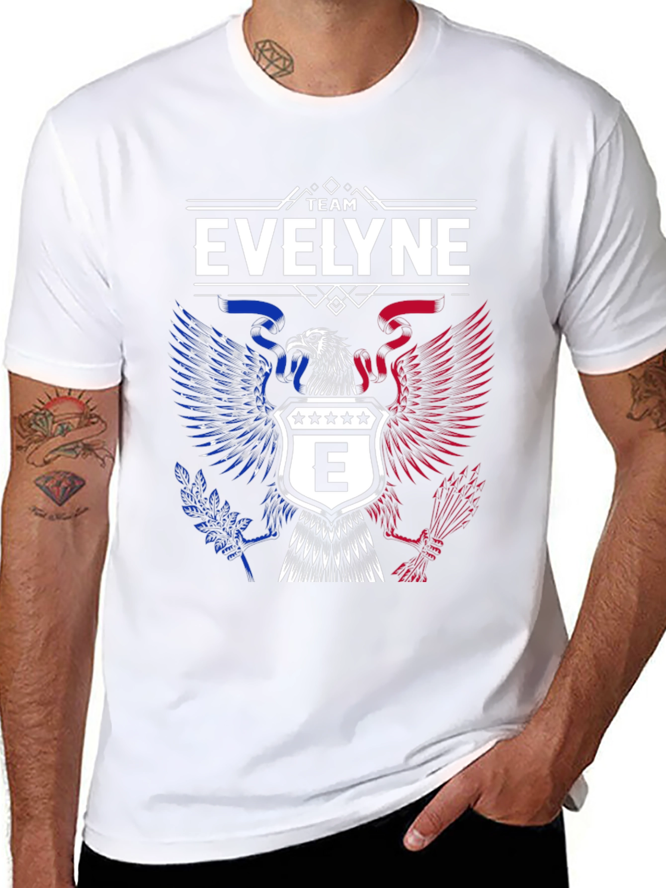 Team Evelyne Patriotic Eagle Graphic T-Shirt