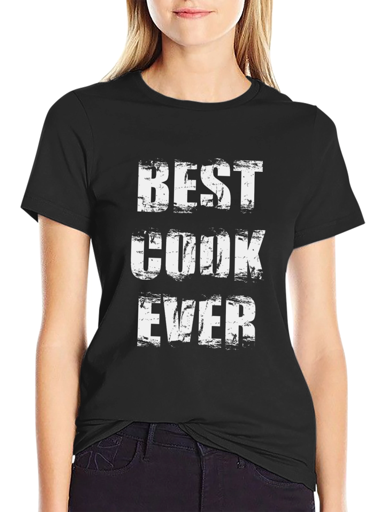 Best Cook Ever T-Shirt - Black Crew Neck