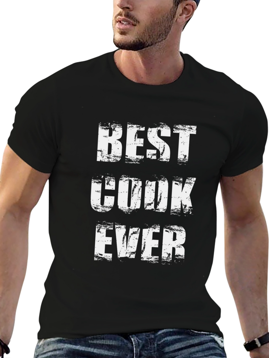 Best Cook Ever T-Shirt - Black Crew Neck