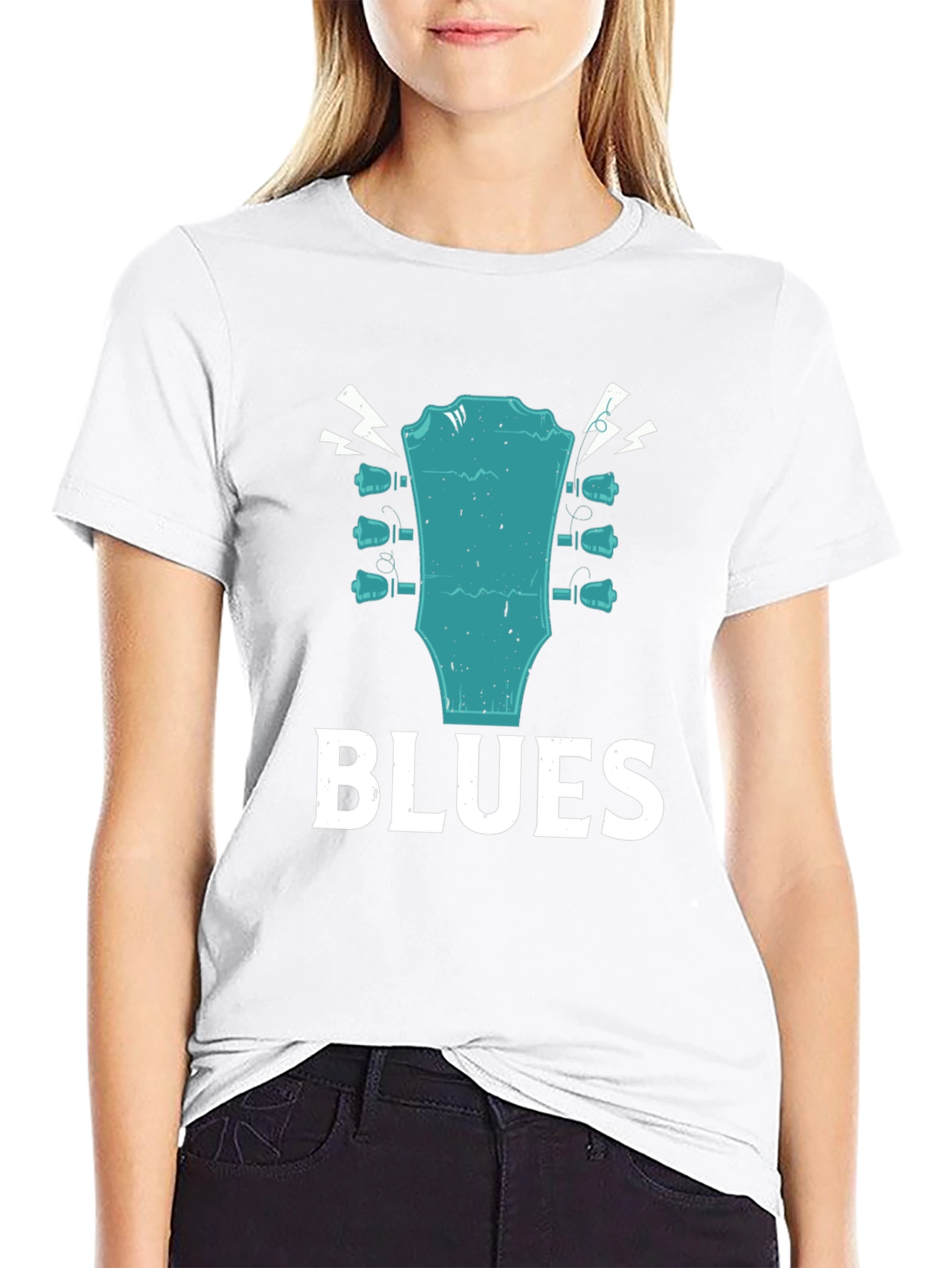 Blues Guitar Headstock Graphic T-Shirt