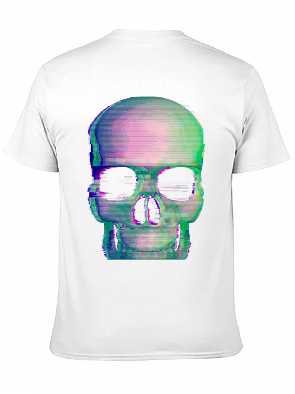 Glitch Skull Black T-Shirt - Edgy Graphic Tee