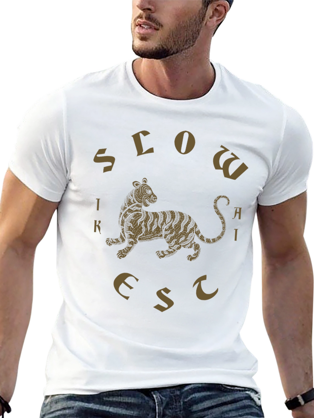 Slow Like Thai Tiger Graphic T-Shirt