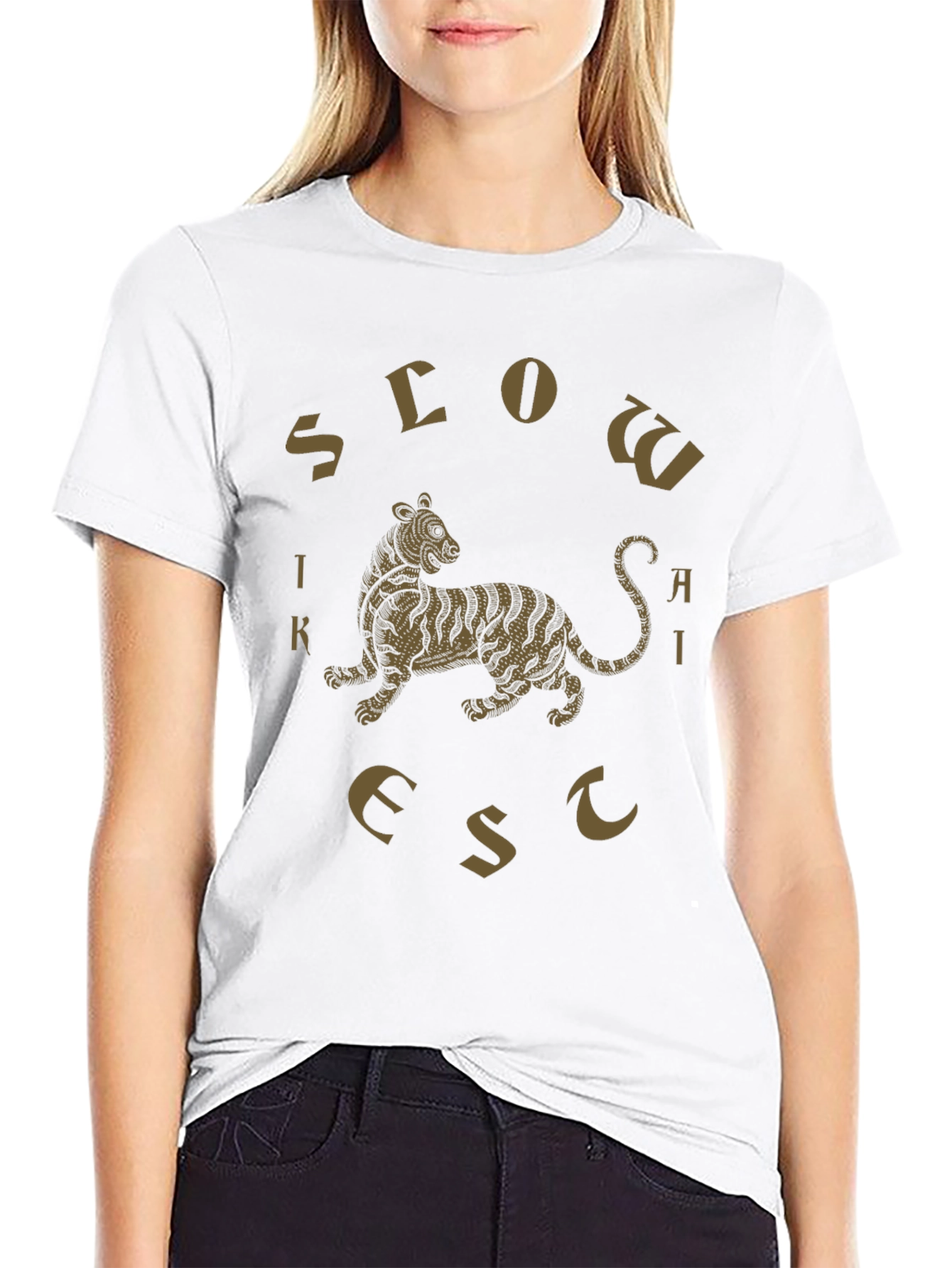 Slow Like Thai Tiger Graphic T-Shirt