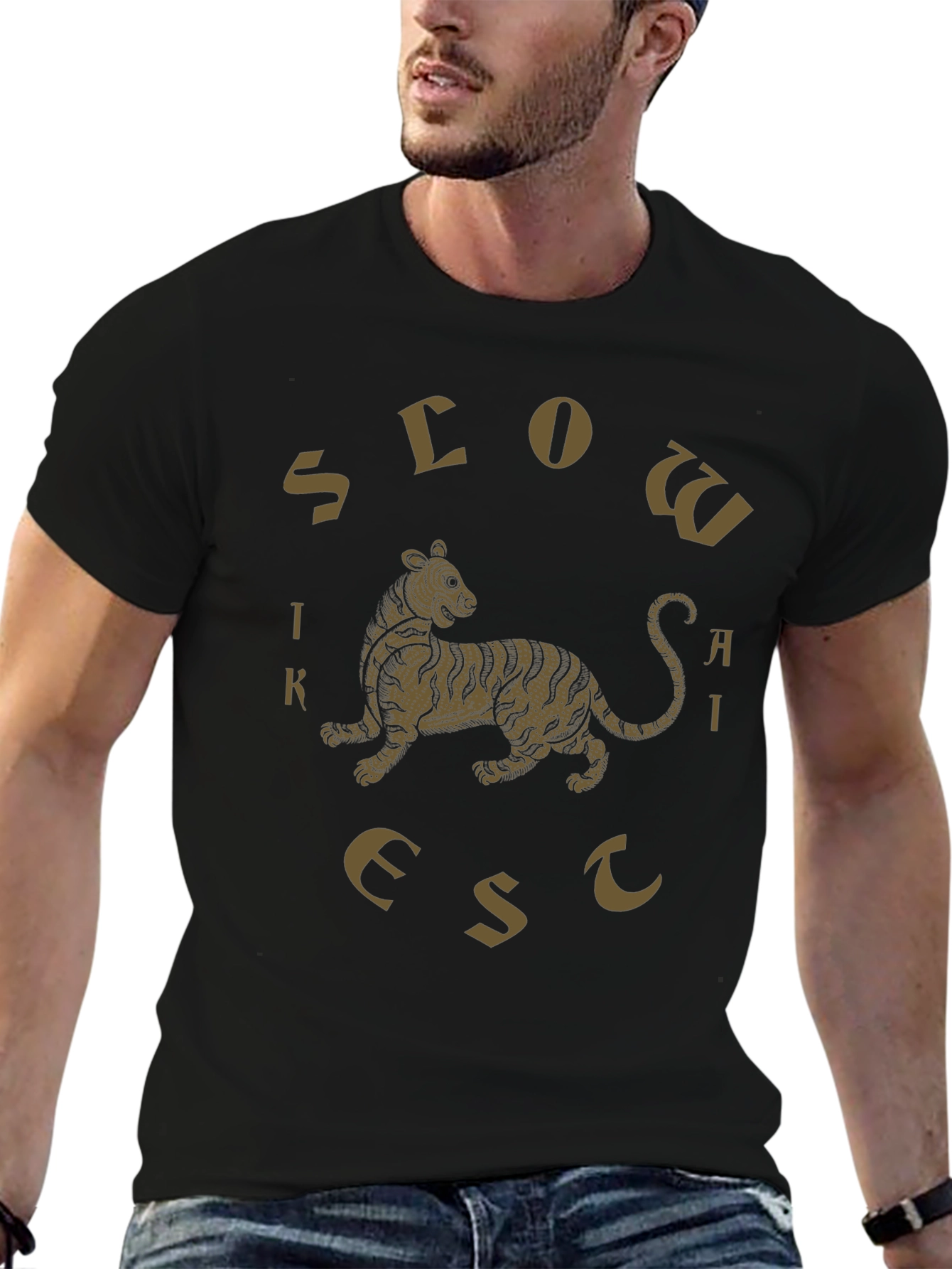 Slow Like Thai Tiger Graphic T-Shirt