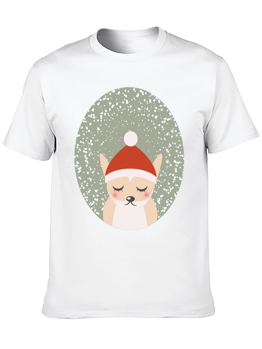 Festive Santa Dog Graphic Tee