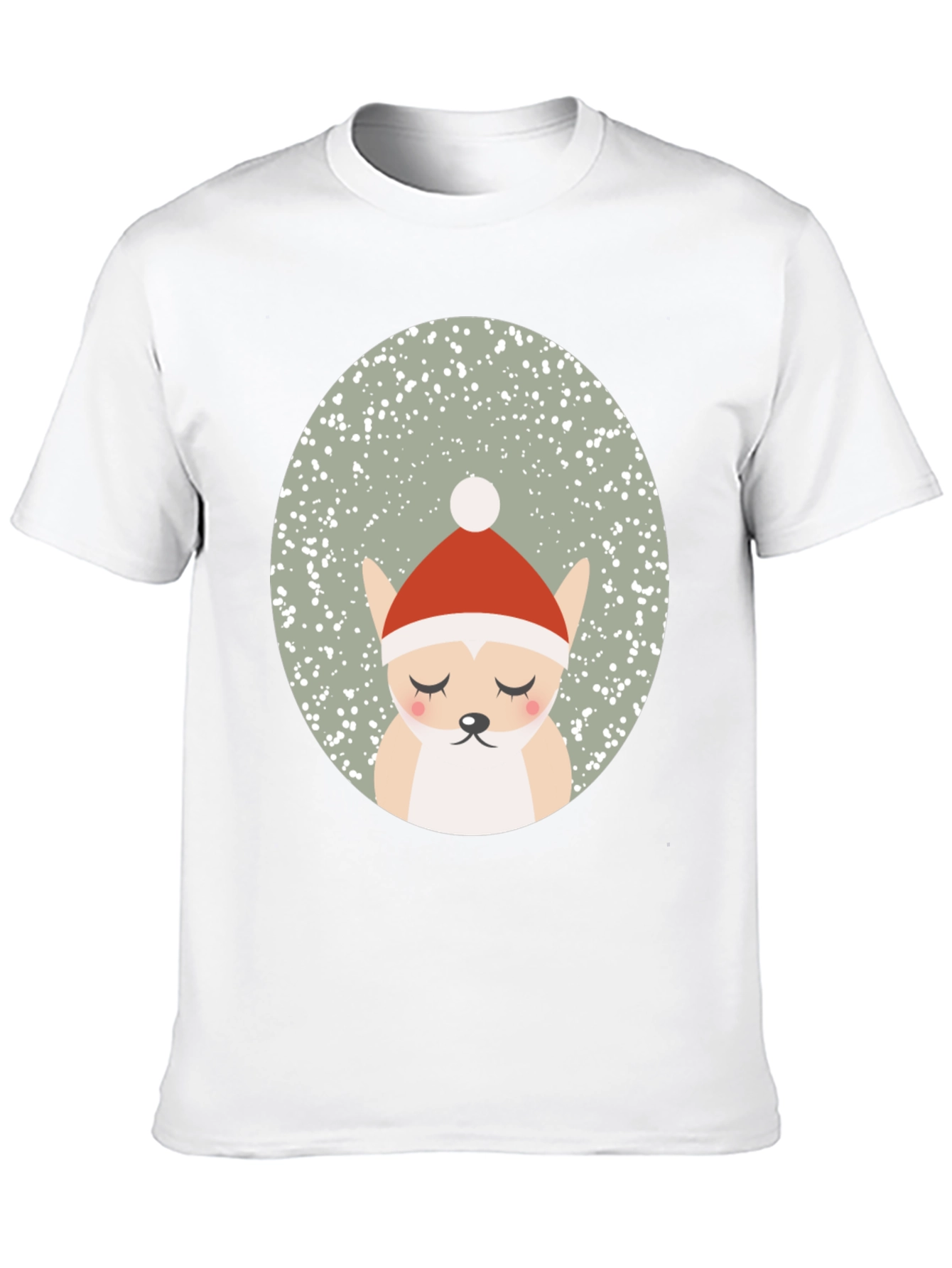 Festive Santa Dog Graphic Tee