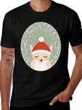 Festive Santa Dog Graphic Tee