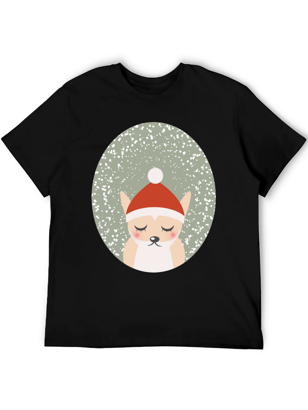 Festive Santa Dog Graphic Tee