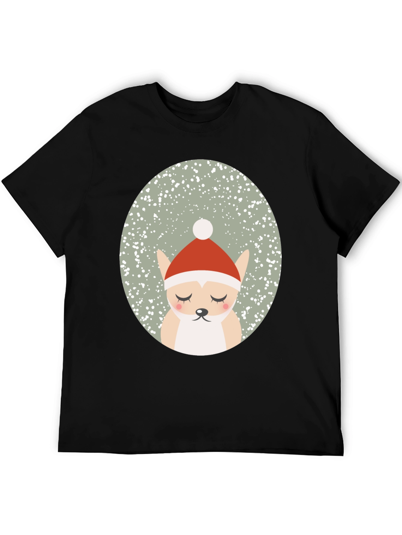 Festive Santa Dog Graphic Tee