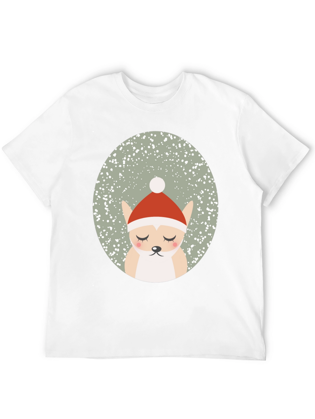 Festive Santa Dog Graphic Tee