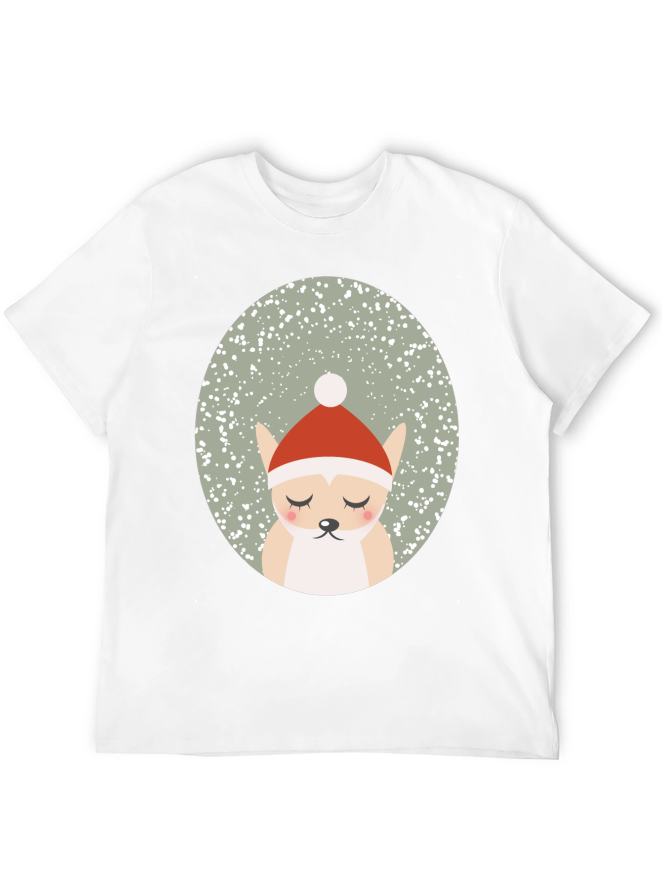 Festive Santa Dog Graphic Tee