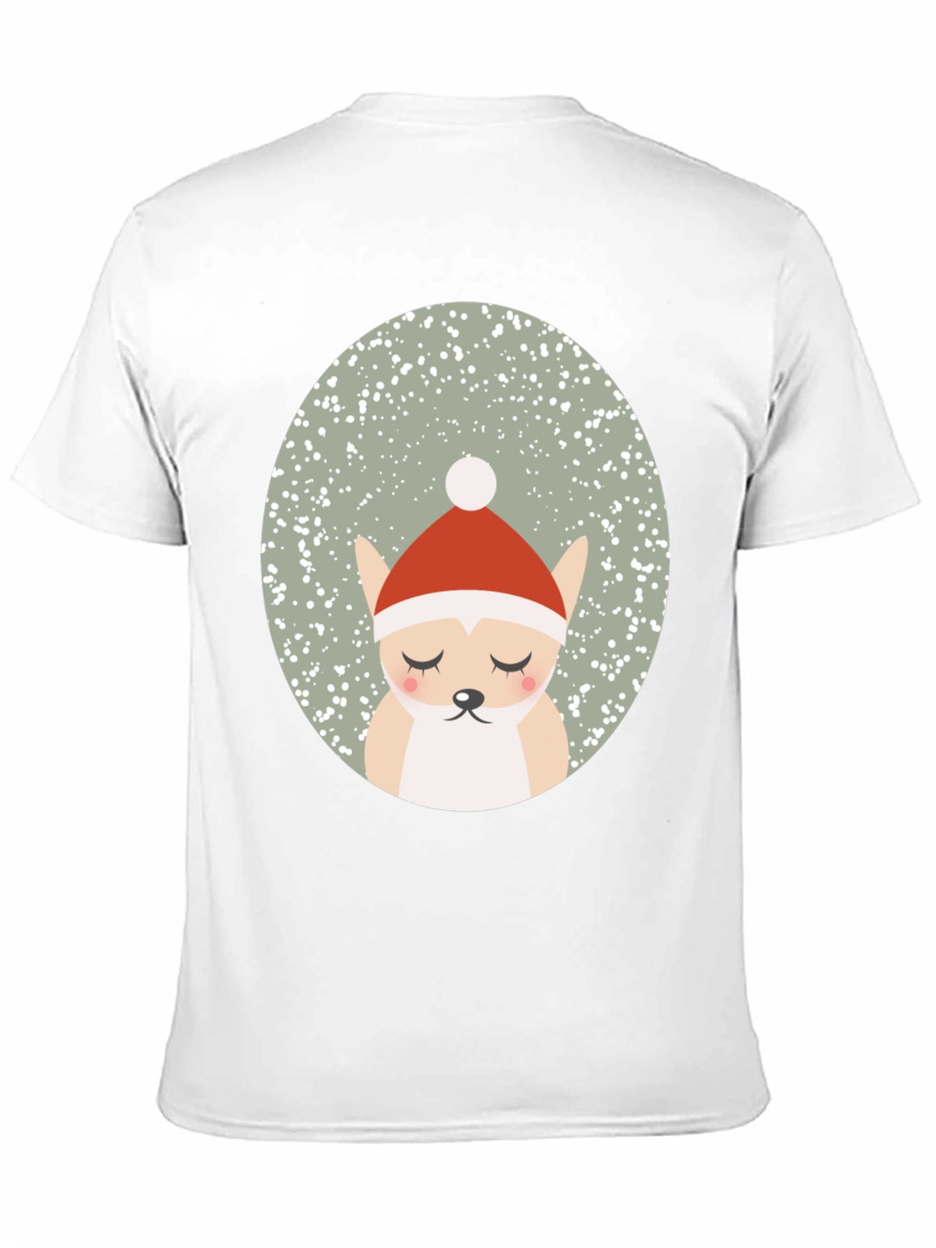 Festive Santa Dog Graphic Tee
