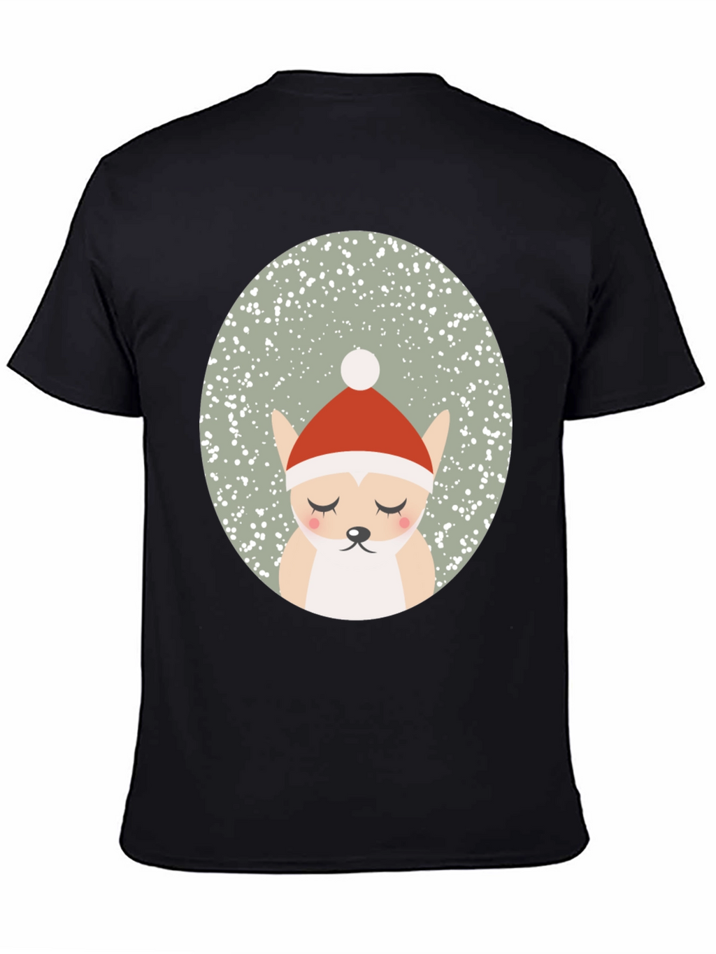 Festive Santa Dog Graphic Tee