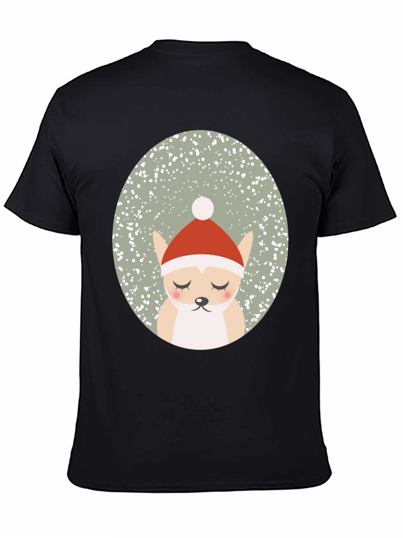 Festive Santa Dog Graphic Tee