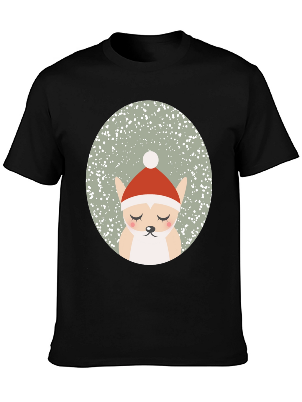 Festive Santa Dog Graphic Tee