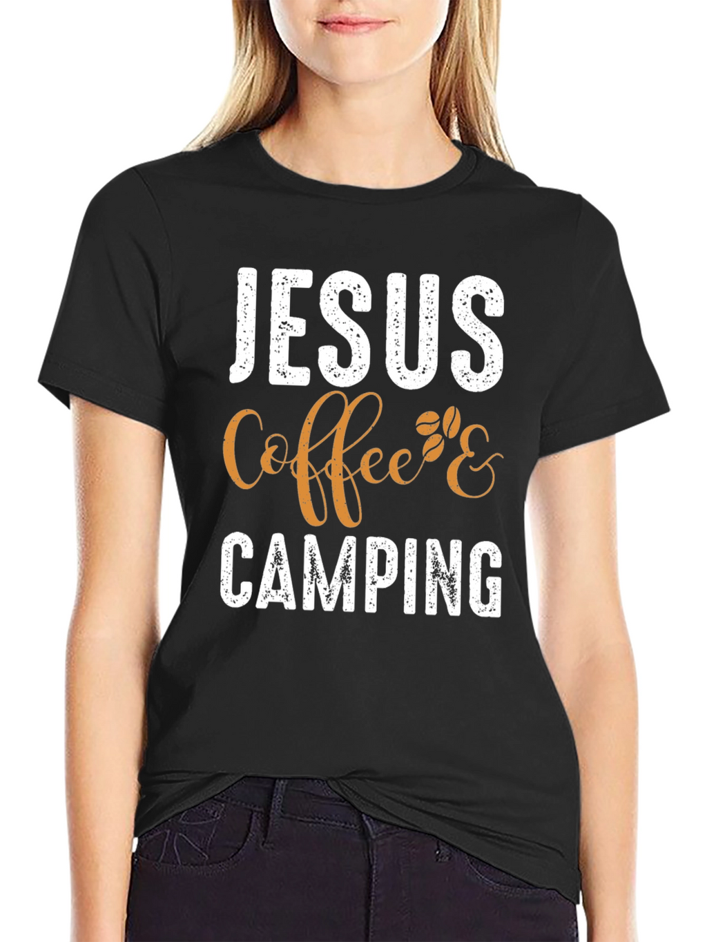 Jesus Coffee & Camping Graphic Tee
