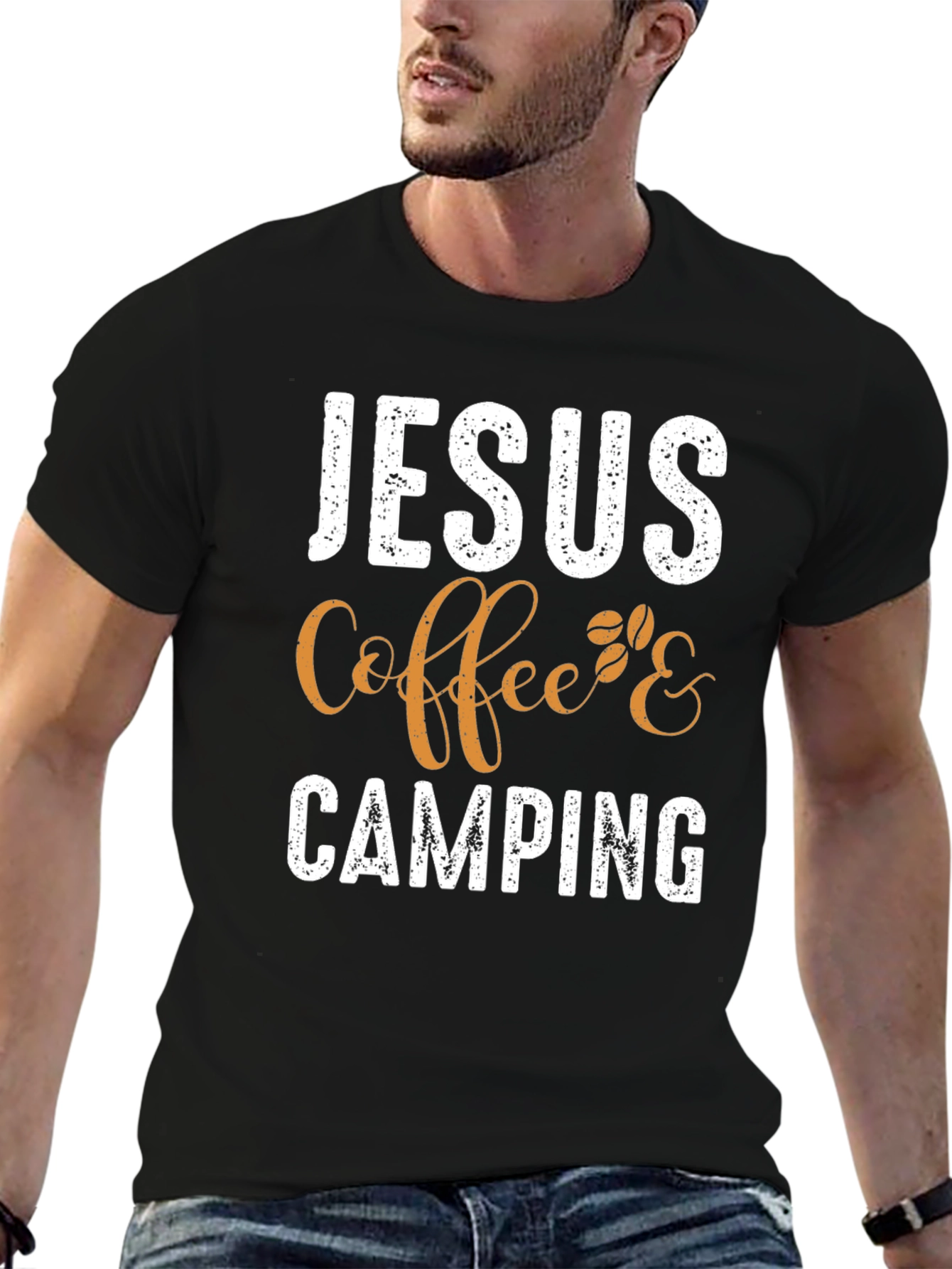 Jesus Coffee & Camping Graphic Tee