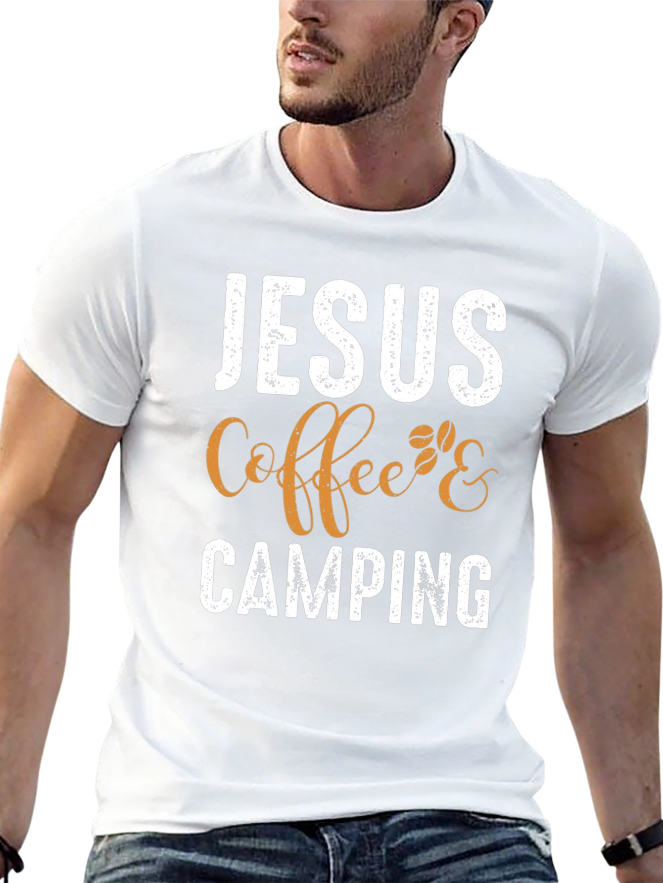 Jesus Coffee & Camping Graphic Tee