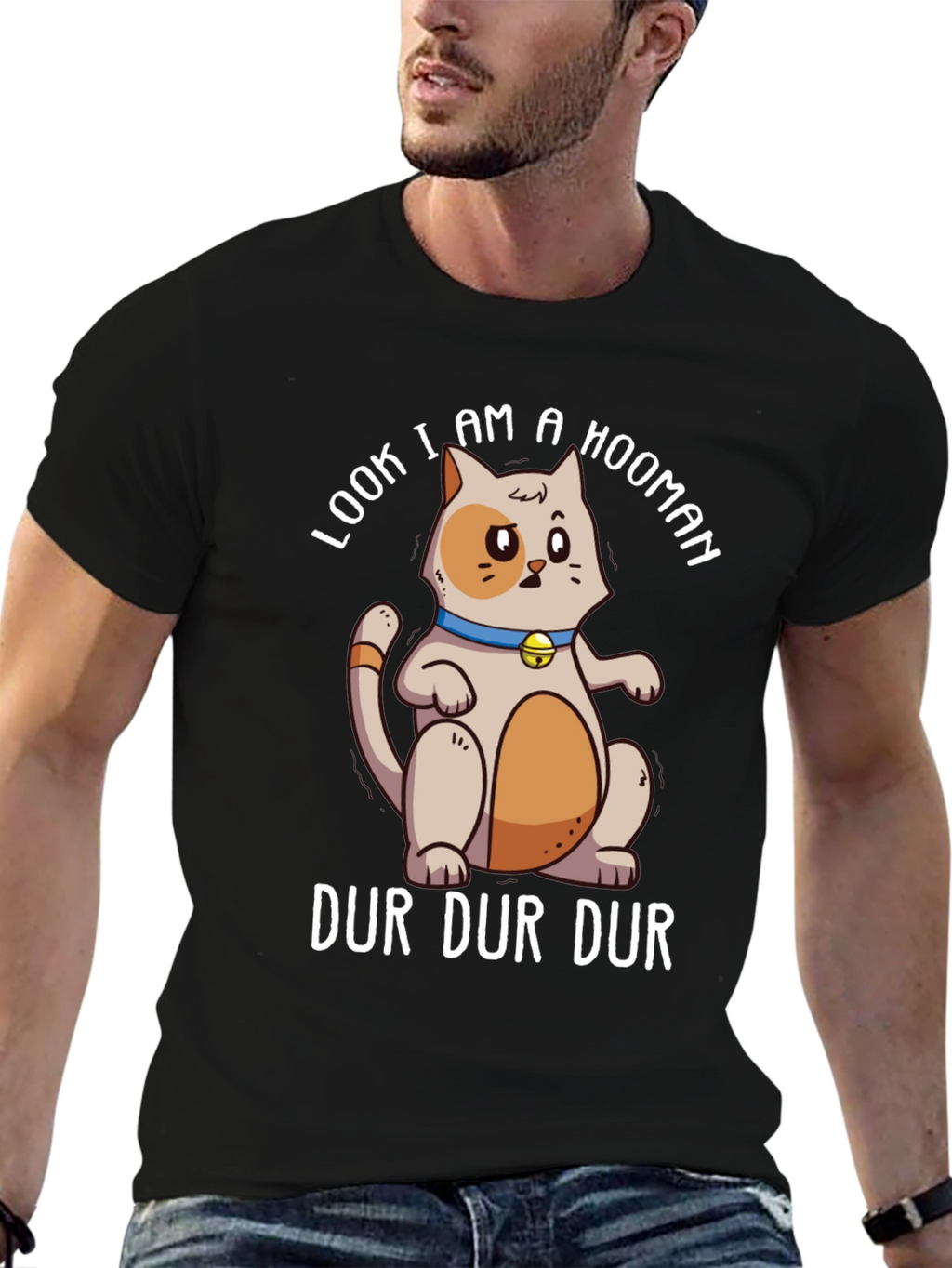 Funny Cat Hooman Graphic Tee