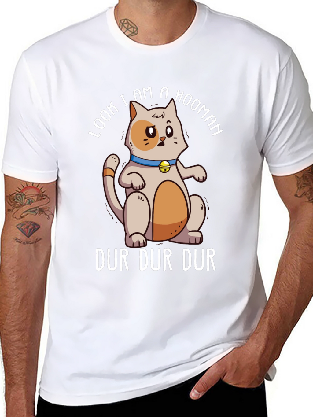 Funny Cat Hooman Graphic Tee