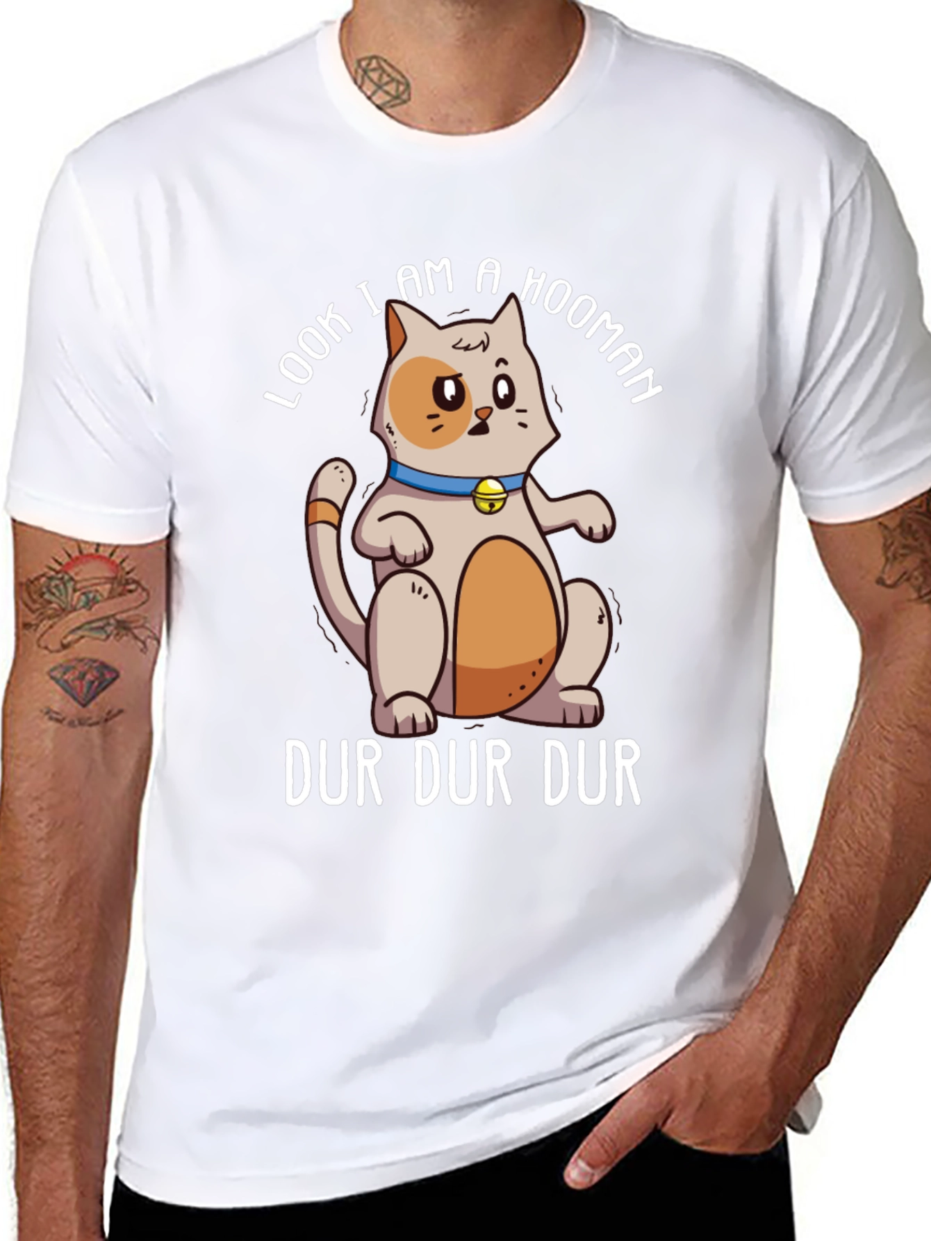 Funny Cat Hooman Graphic Tee