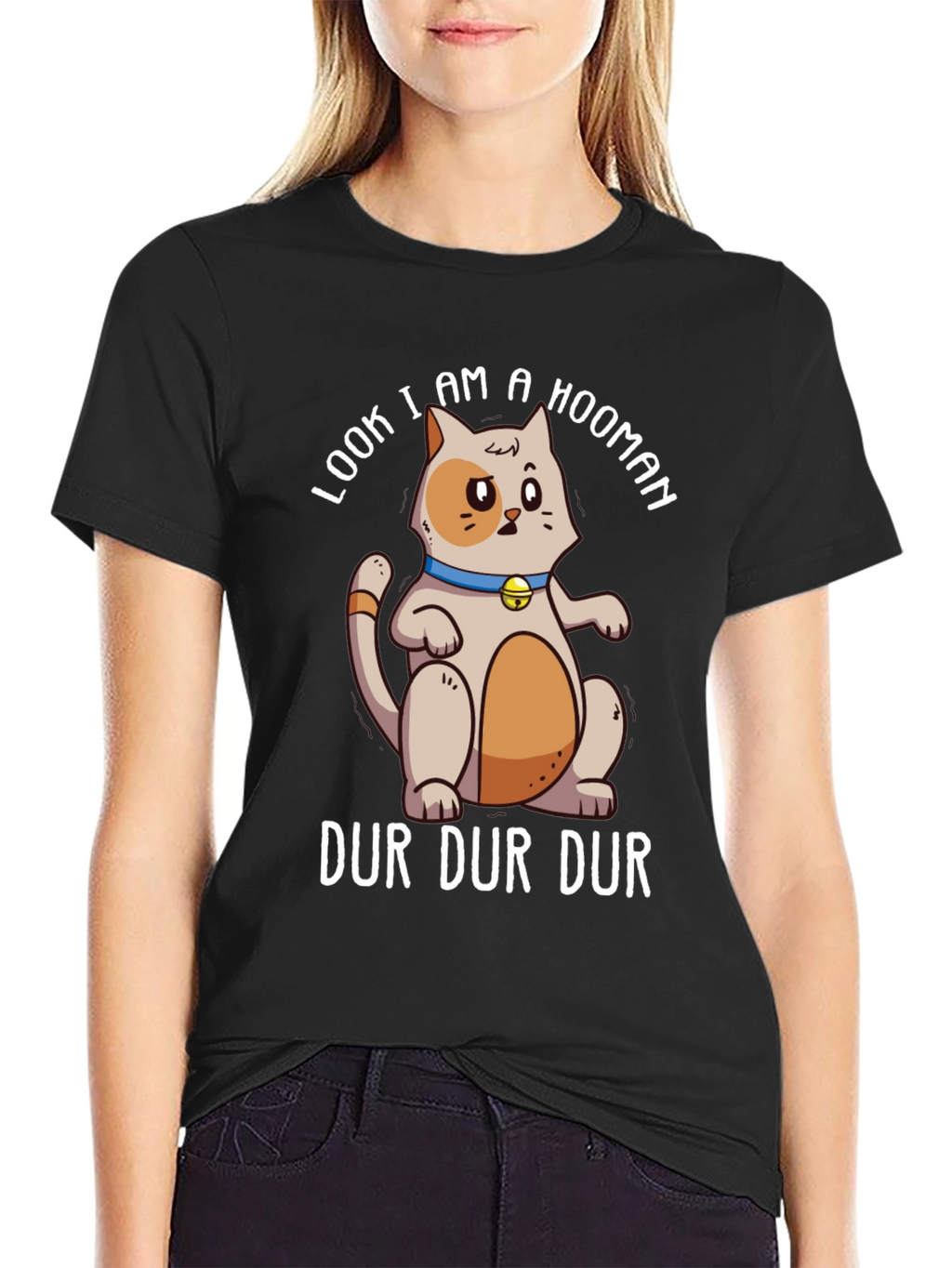 Funny Cat Hooman Graphic Tee