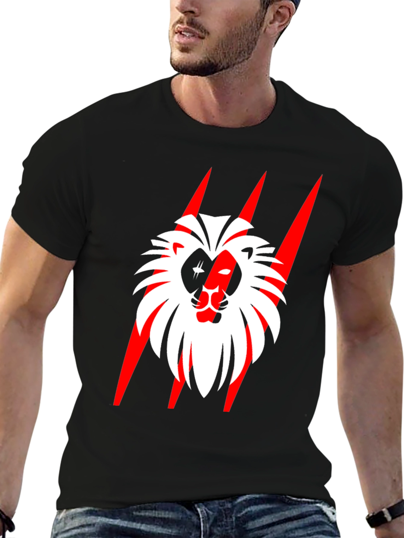 Bold Lion Graphic Tee - Statement Style