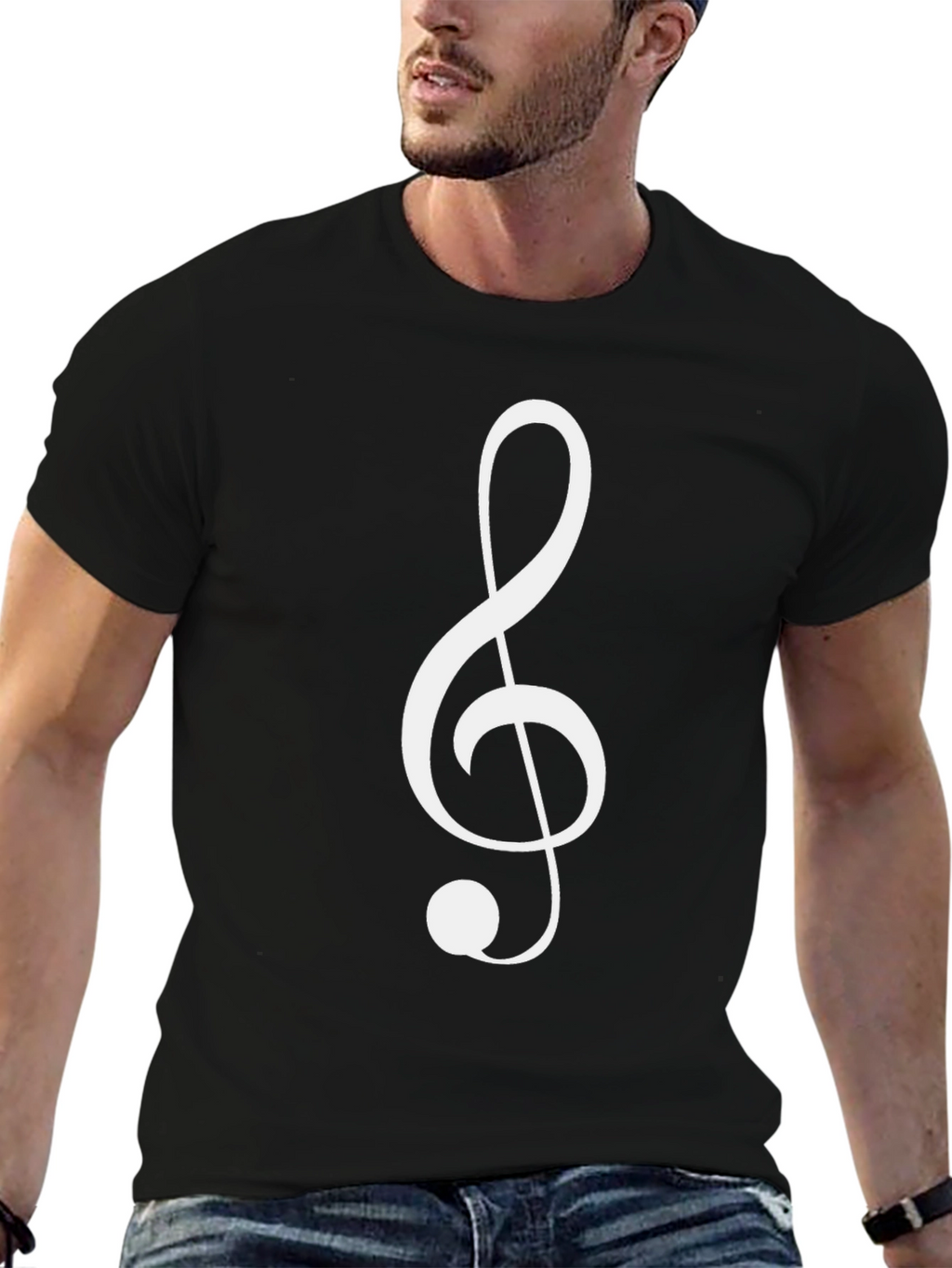 Treble Clef Black T-Shirt