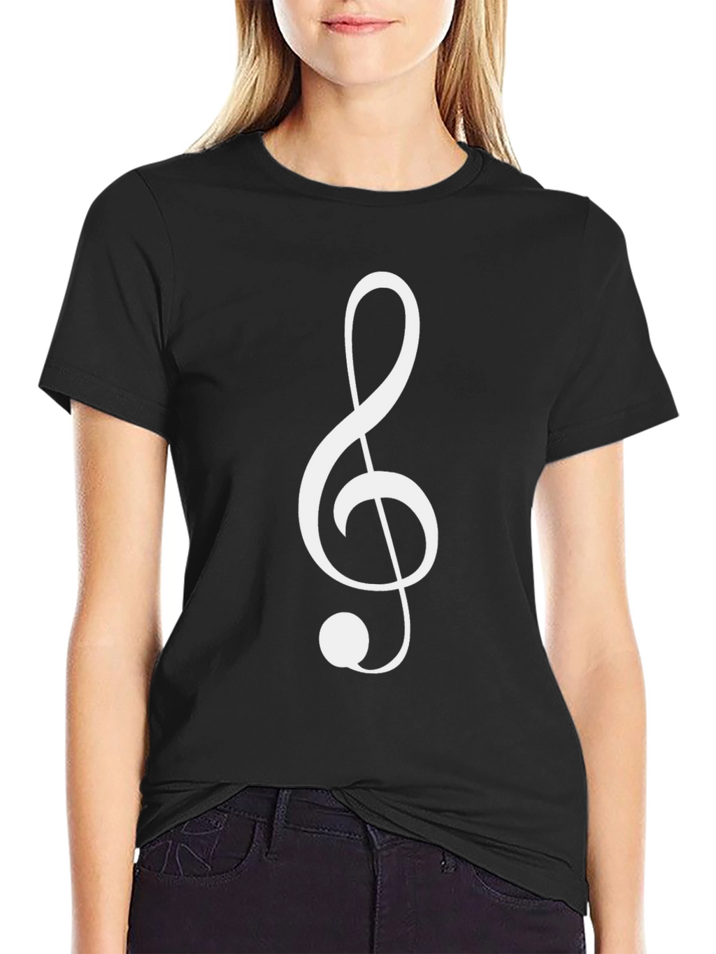 Treble Clef Black T-Shirt