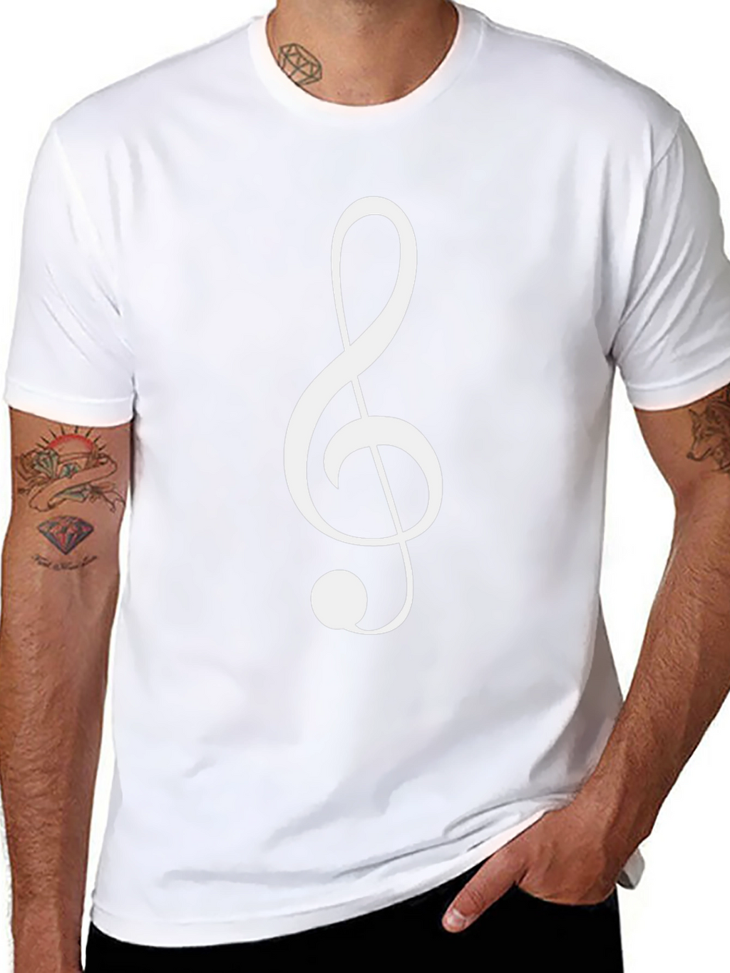 Treble Clef Black T-Shirt