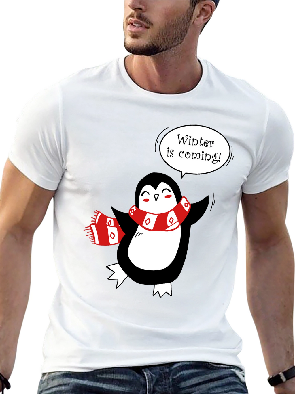 Winter is Coming Penguin T-Shirt - Festive Holiday Tee