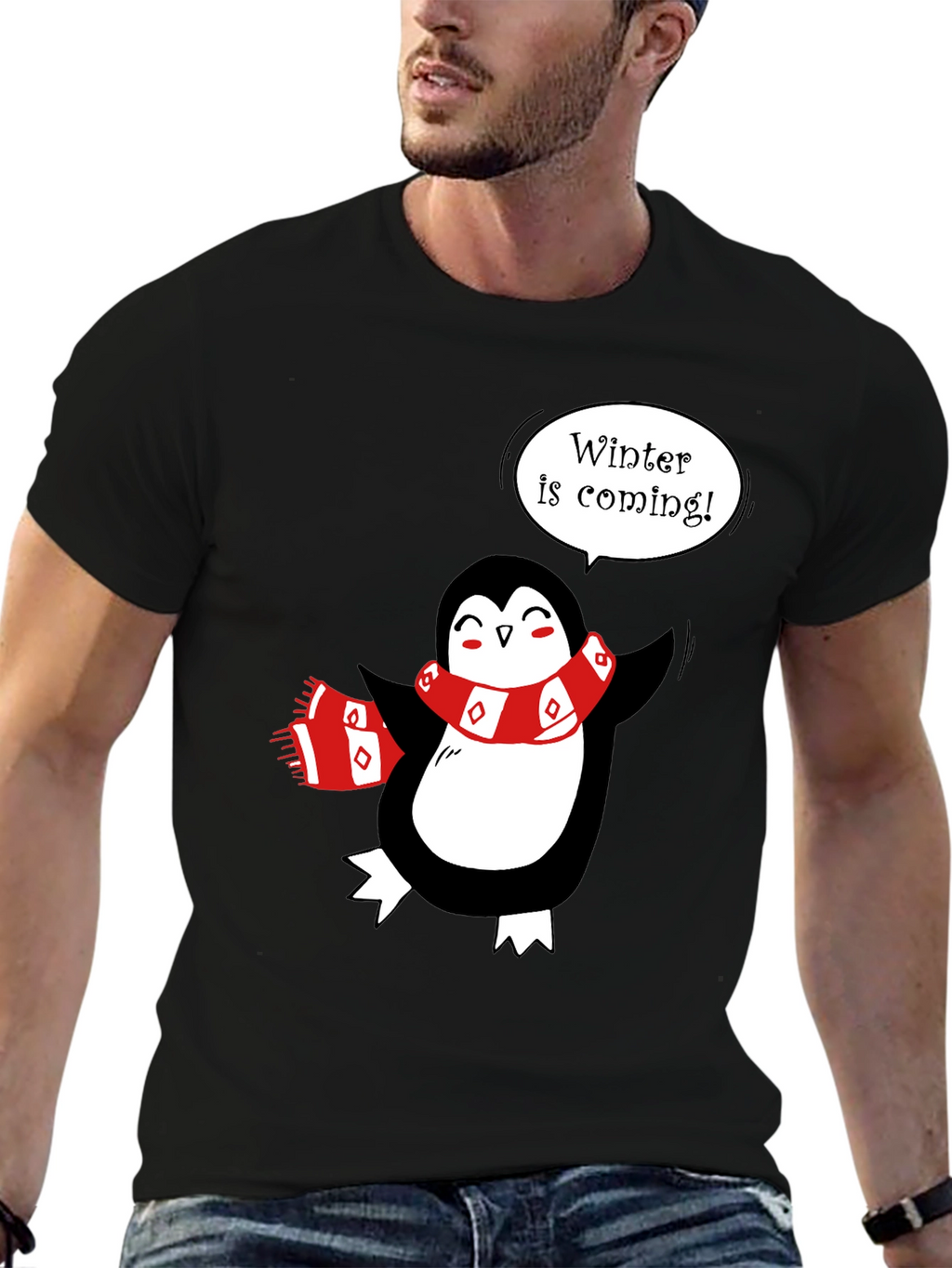 Winter is Coming Penguin T-Shirt - Festive Holiday Tee