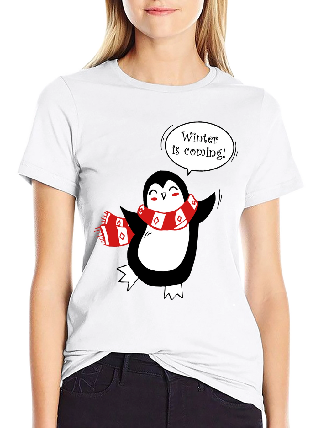 Winter is Coming Penguin T-Shirt - Festive Holiday Tee