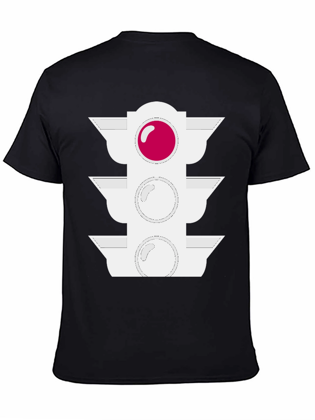 Traffic Light Graphic Tee - Black Cotton Blend