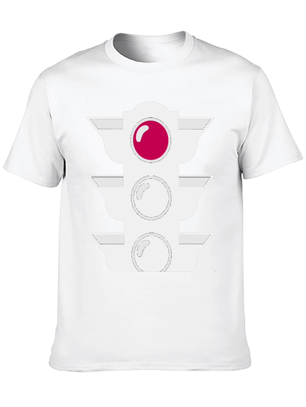 Traffic Light Graphic Tee - Black Cotton Blend