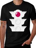 Traffic Light Graphic Tee - Black Cotton Blend