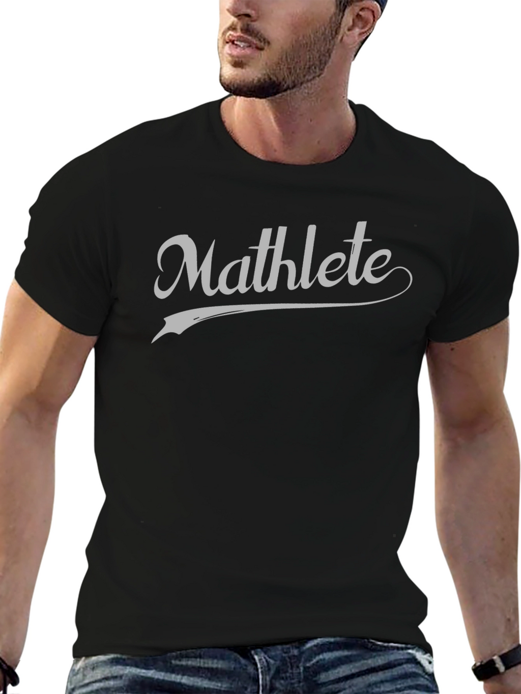 Mathlete Black T-Shirt - For the Brainy Athlete