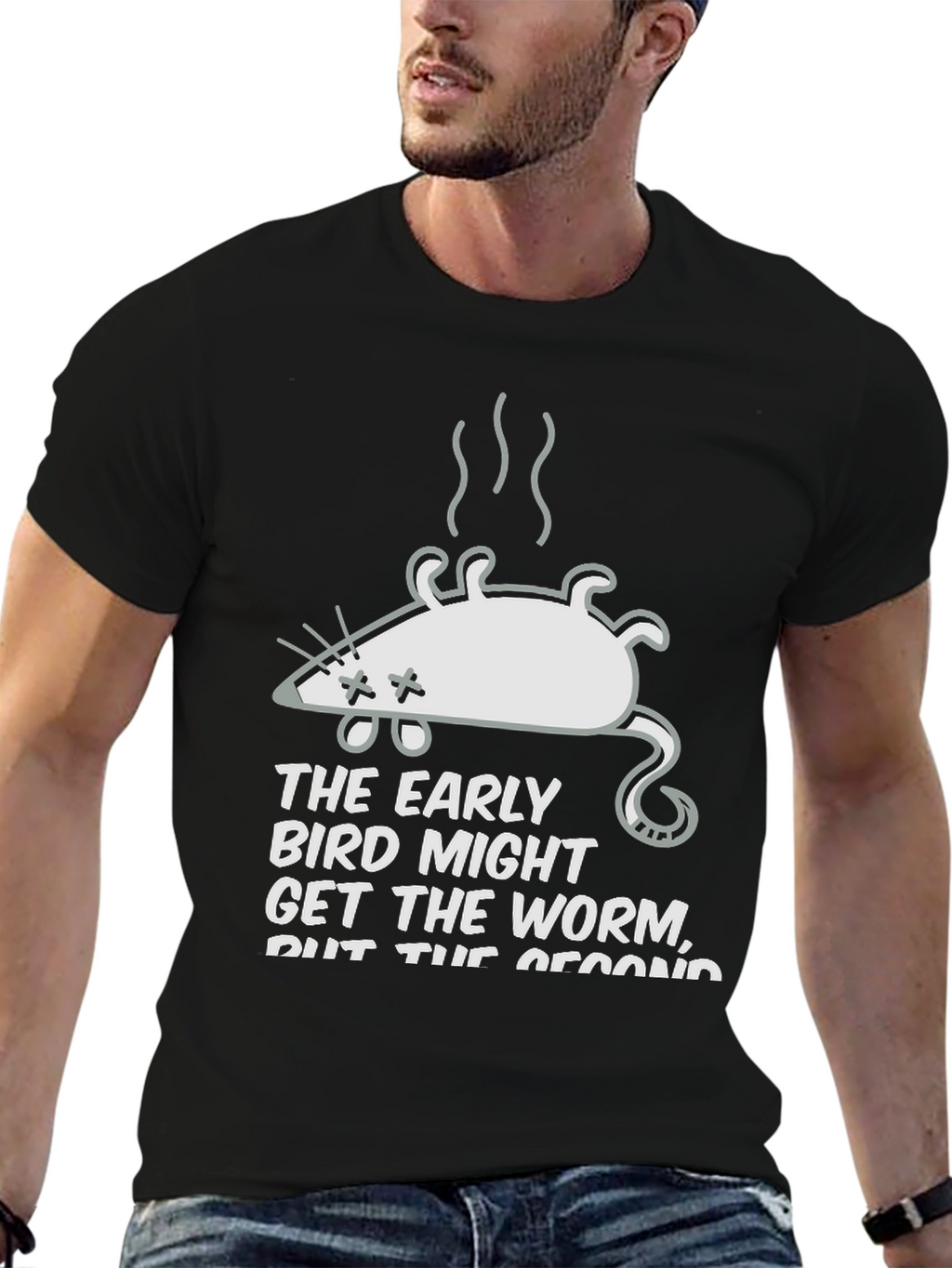 Early Bird Second Mouse Graphic T-Shirt