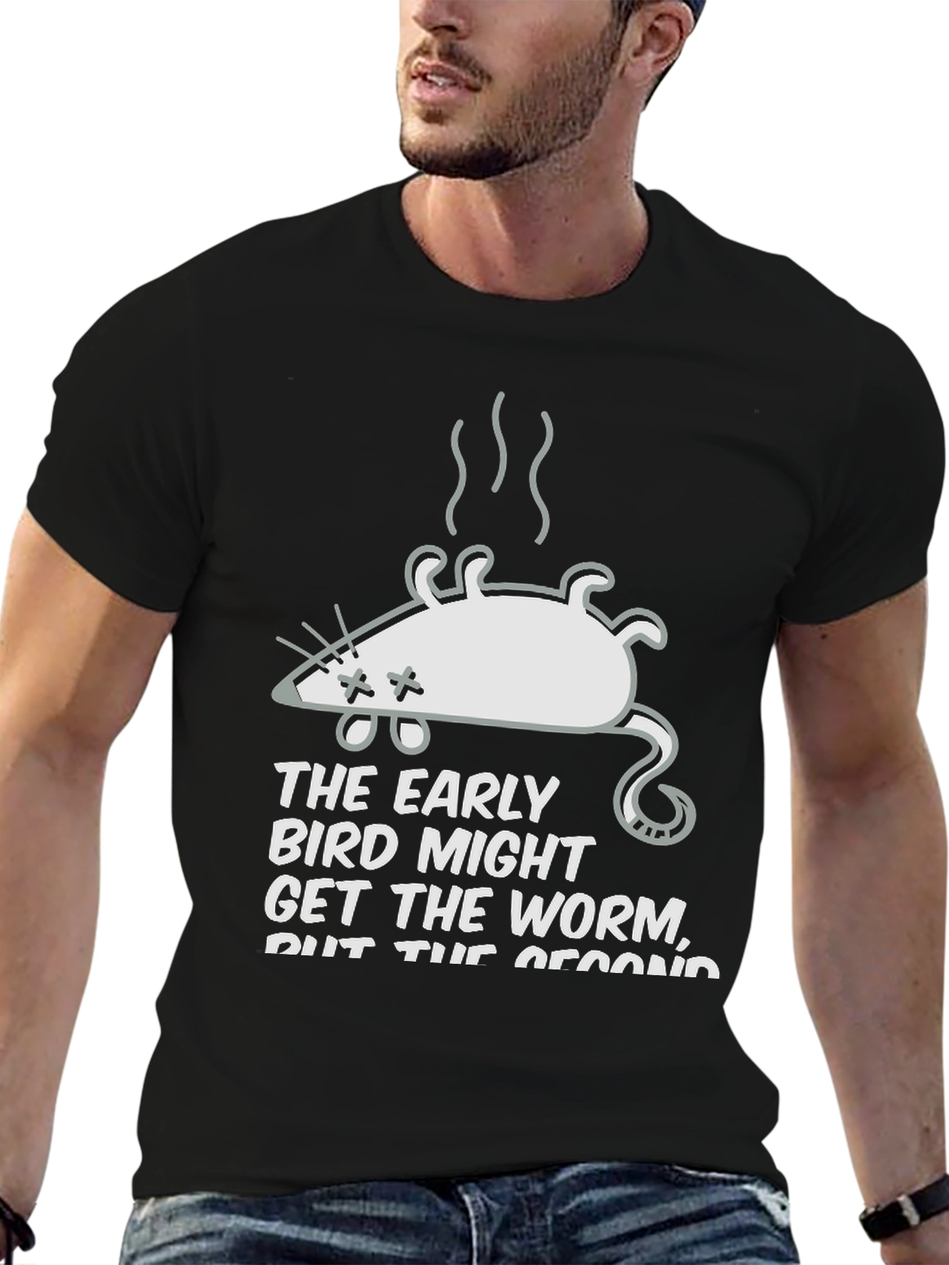 Early Bird Second Mouse Graphic T-Shirt