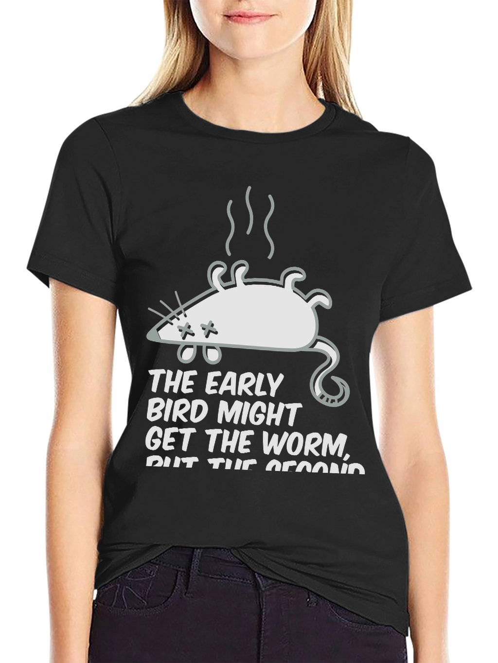 Early Bird Second Mouse Graphic T-Shirt