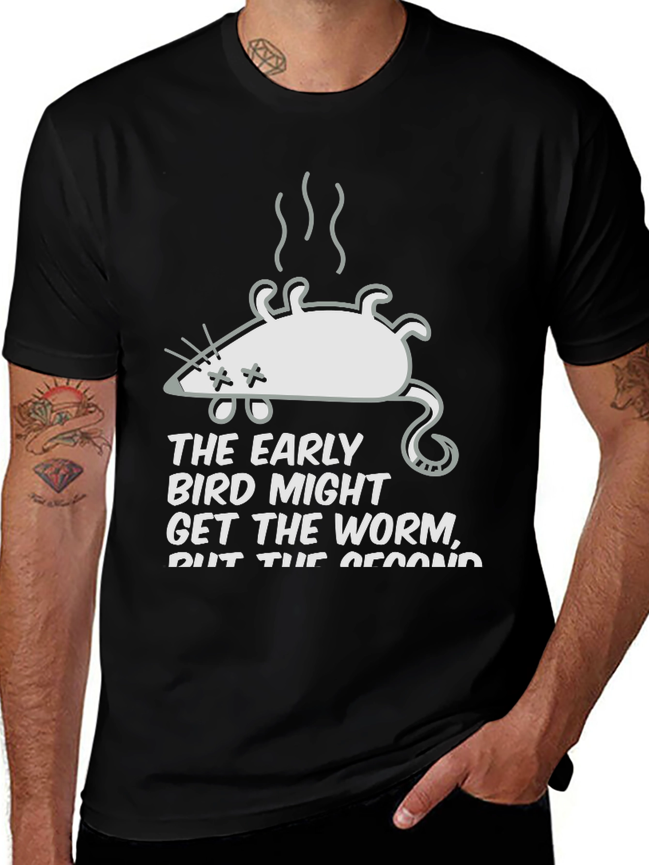 Early Bird Second Mouse Graphic T-Shirt