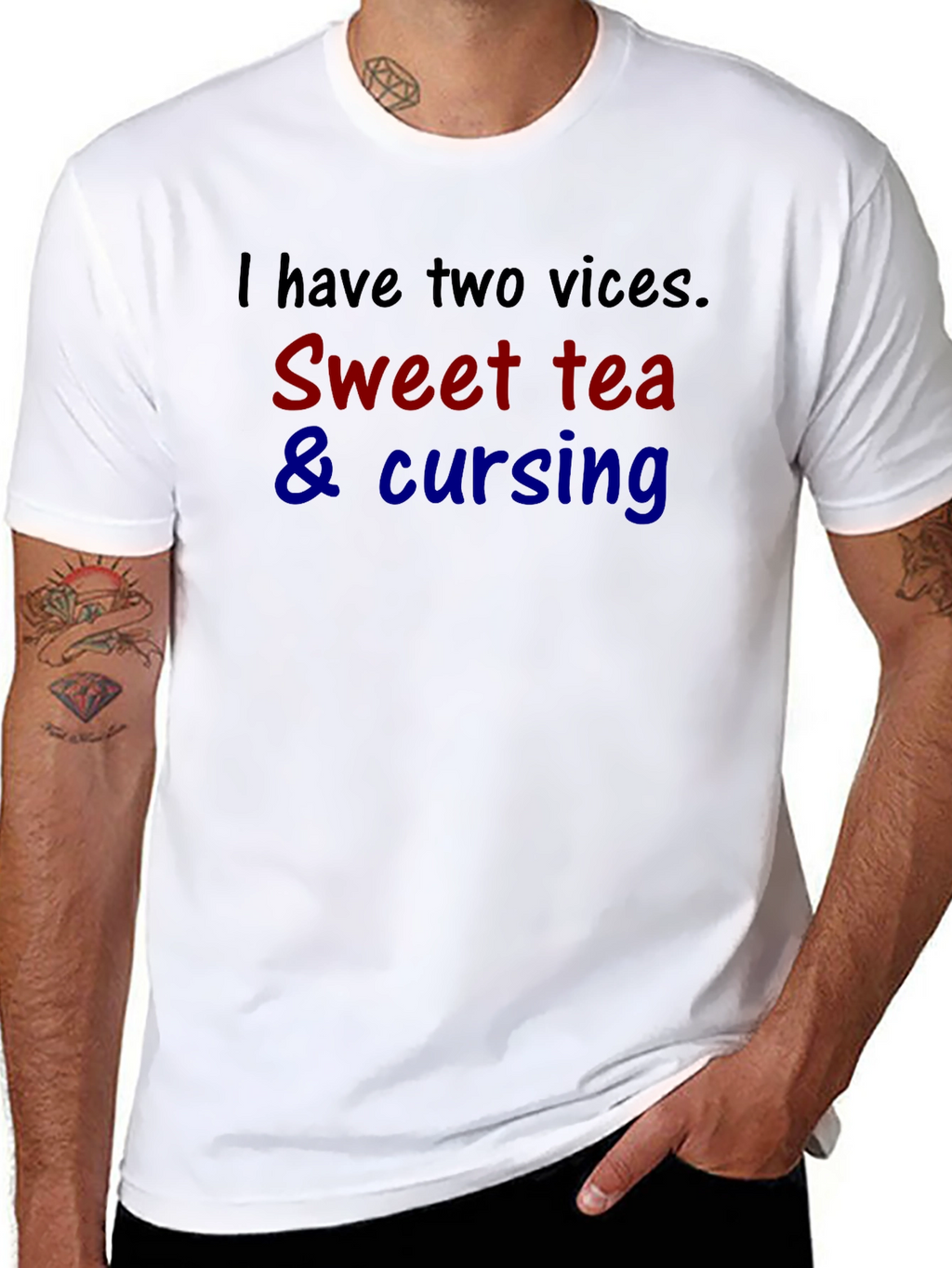 Funny Two Vices Sweet Tea & Cursing T-Shirt