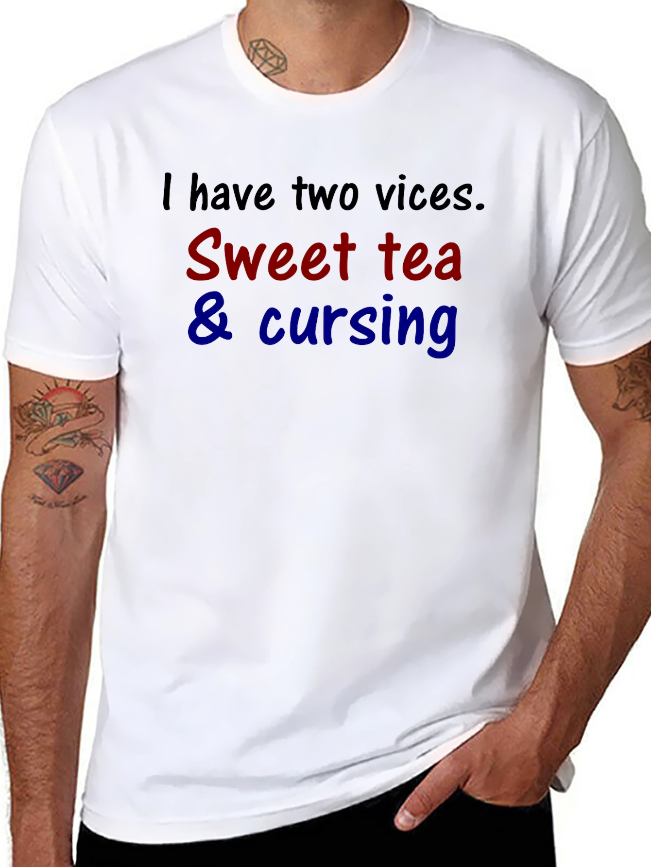 Funny Two Vices Sweet Tea & Cursing T-Shirt