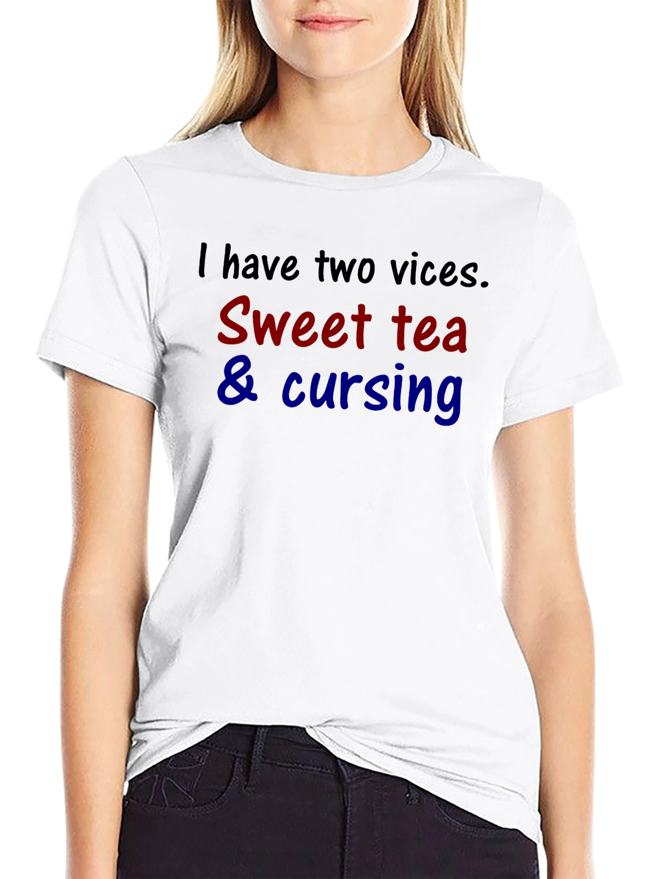 Funny Two Vices Sweet Tea & Cursing T-Shirt