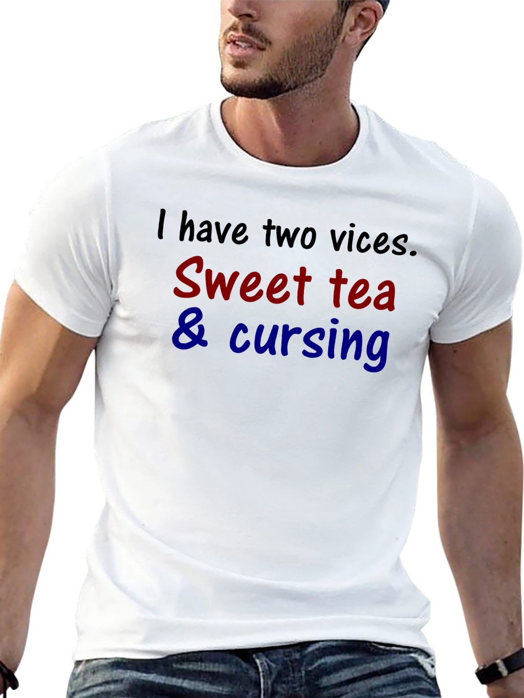 Funny Two Vices Sweet Tea & Cursing T-Shirt