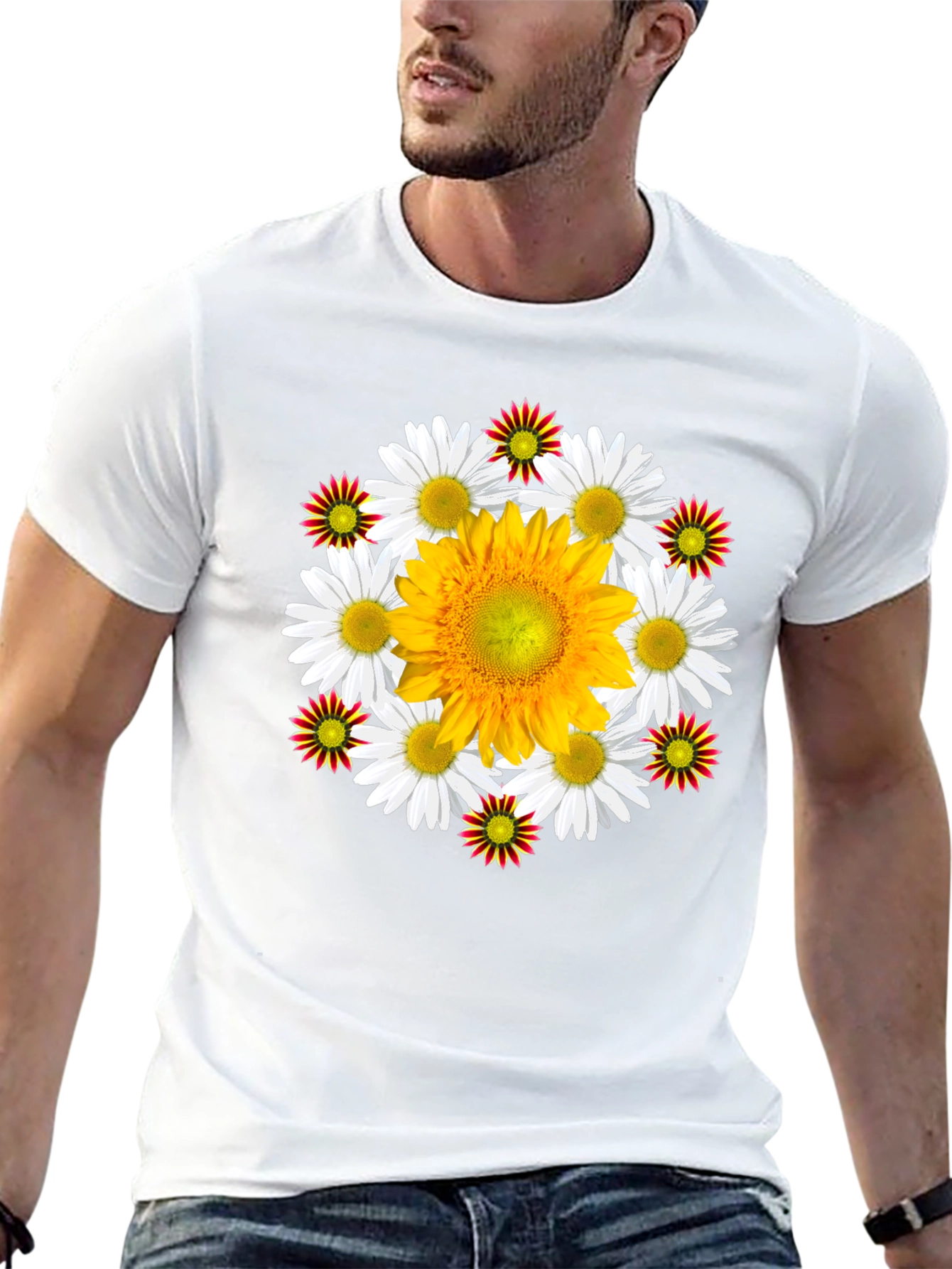 Floral Medallion Black T-Shirt